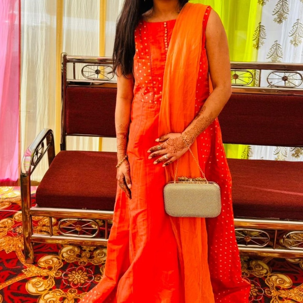 Orange Sleeveless Dress